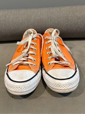 Converse Orange Canvas Low-Top Sneakers
